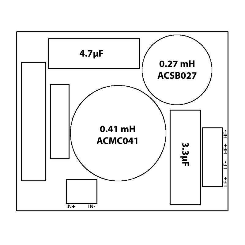 2 way crossover for B&C DCX354