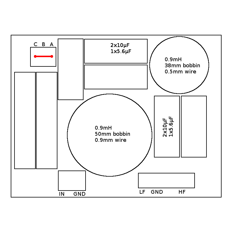 Convair 1.0kHz 2 way crossover 4 ohm