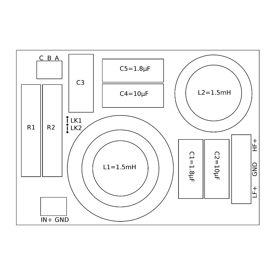 Convair 2-way Crossover 1.2KHz 