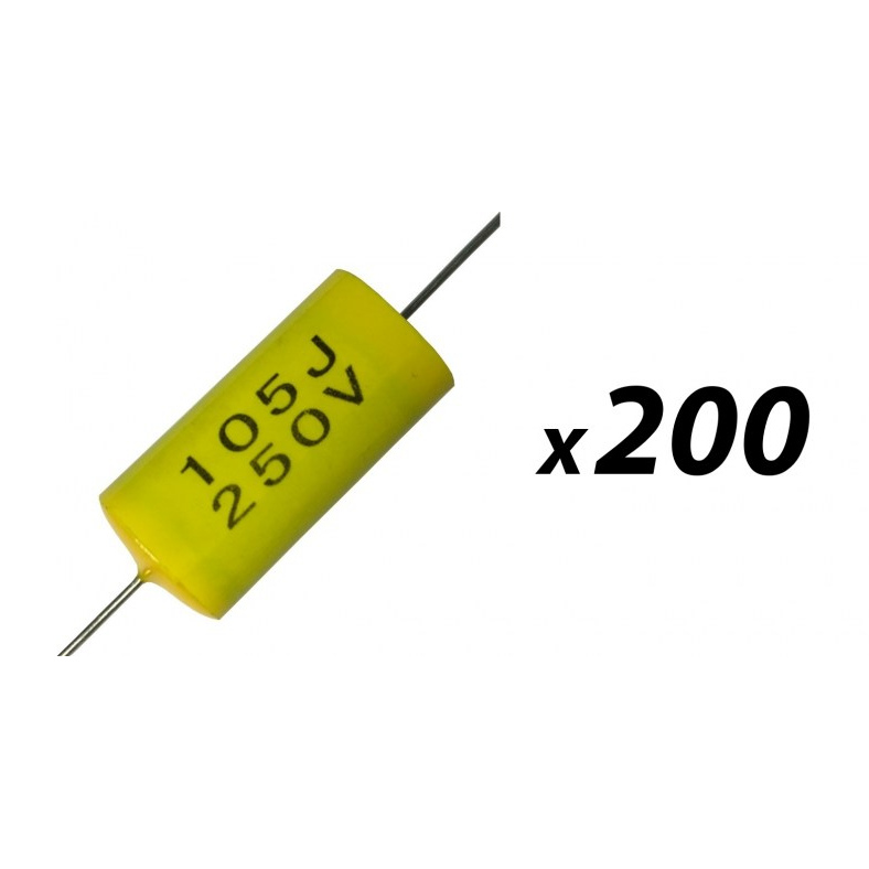 200 Pack of Crossover Capacitor Metallised Polypropylene 1.0uF
