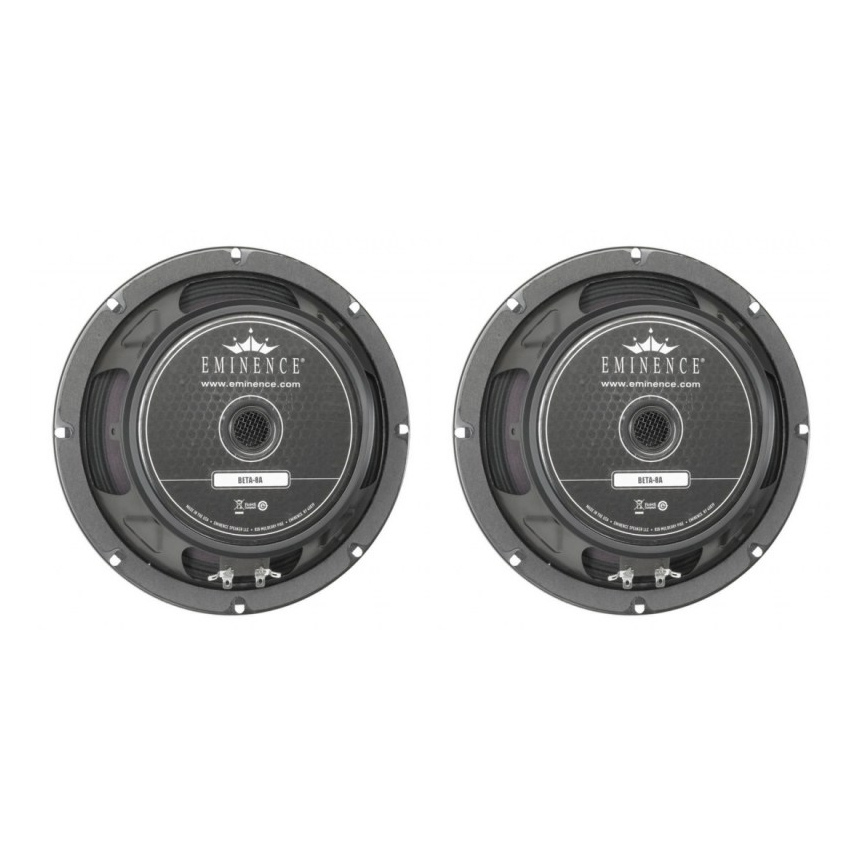 Eminence Beta 8 8 inch 225W 8 Ohm Loudspeaker Driver Twin Pack