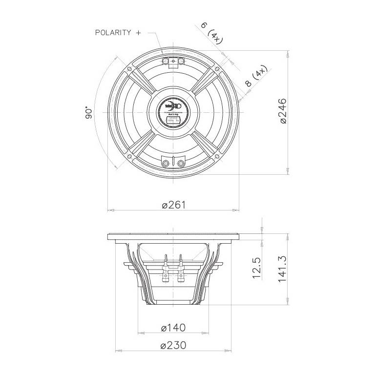 Faital Pro 10FH500 - 10 inch 500W 8 Ohm Loudspeaker