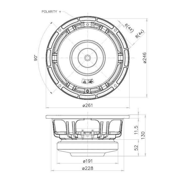 Faital Pro 10FH530 - 10 inch 500W 8 Ohm Loudspeaker