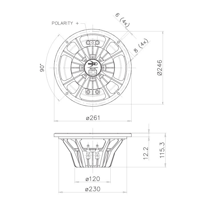 Faital Pro 10PR300 - 10 inch 300W 16 Ohm Loudspeaker