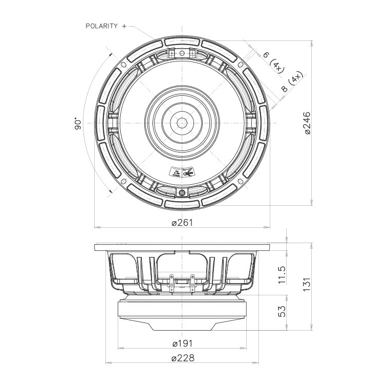 Faital Pro 10PR410 - 10 inch 300W 8 Ohm Loudspeaker