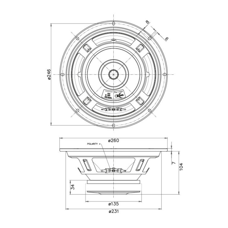 Faital Pro 10FE400 10 inch 200W Woofer 8 Ohm