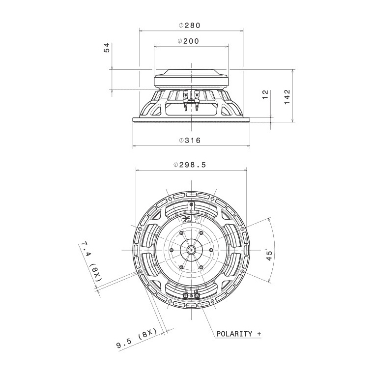 Faital Pro 12HP1010 - 12 inch 700W 8 Ohm Loudspeaker