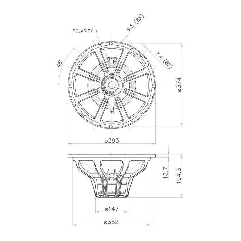 Faital Pro 15HP1060 - 15 inch 1000W 4 Ohm Loudspeaker