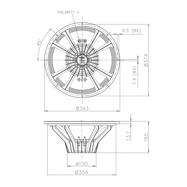 Faital Pro 15PR400 15 inch 400W 8 Ohm