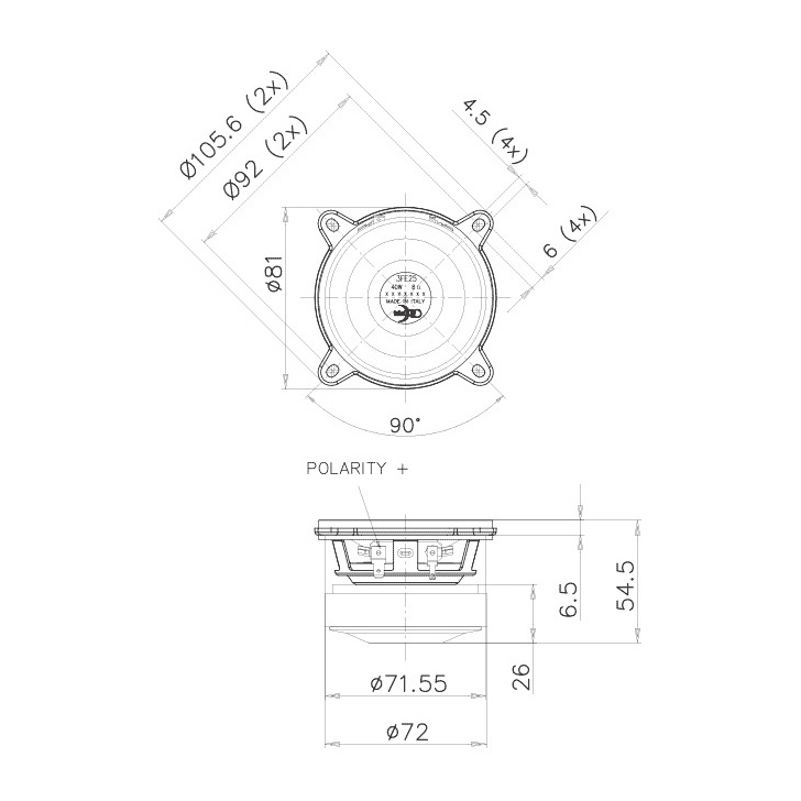 Faital Pro 3FE25 - 3 inch 20W 16 Ohm Loudspeaker