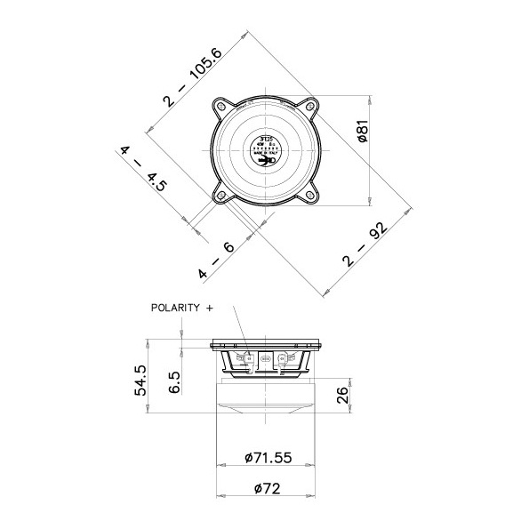 Faital Pro 3FE25 - 3 inch 20W 8 Ohm Loudspeaker