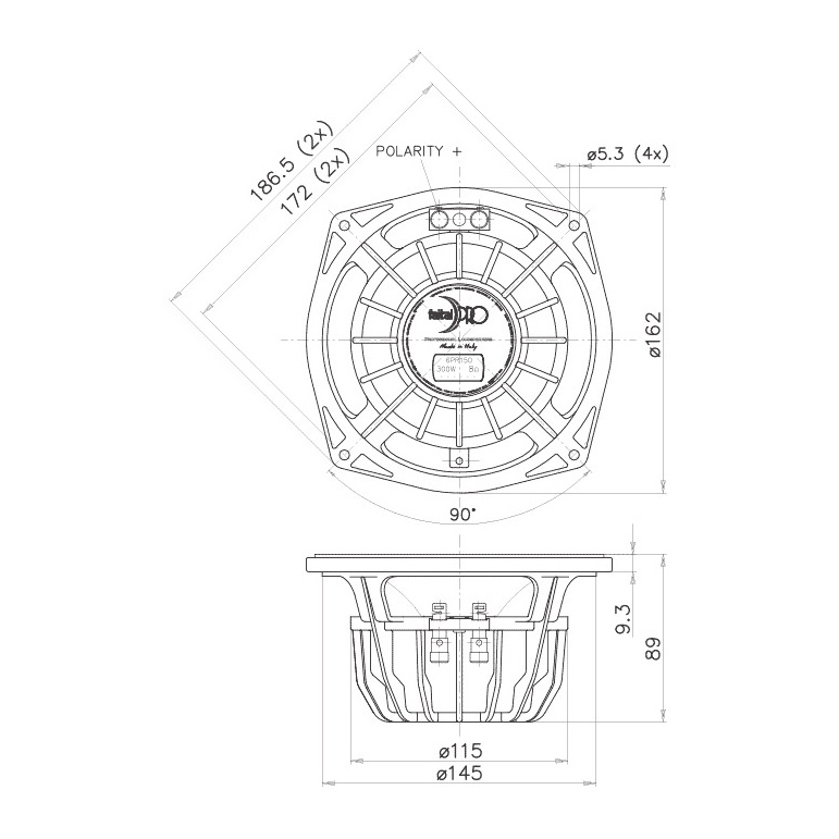 Faital Pro 6PR150 - 6 inch 150W 8 Ohm Loudspeaker