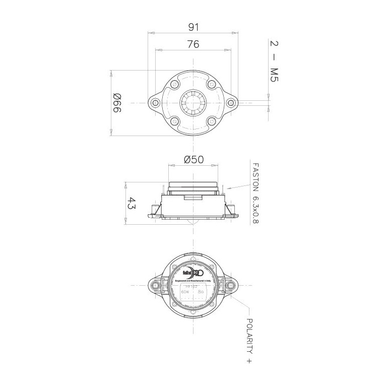 Faital Pro HF102 1 inch Compression Driver 30W 8 Ohm