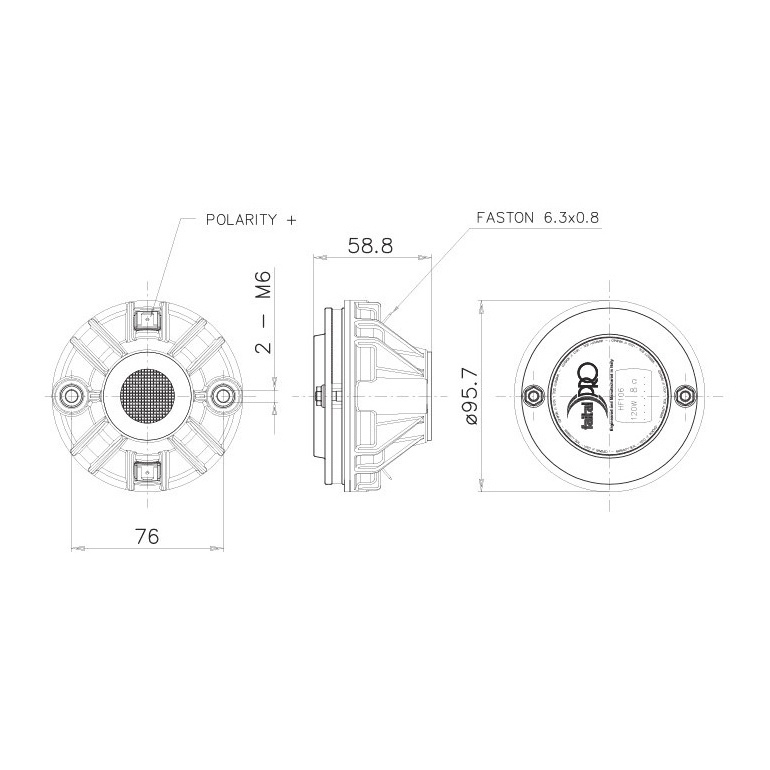 Faital Pro HF106 1 inch Compression Driver 60 W 8 Ohm