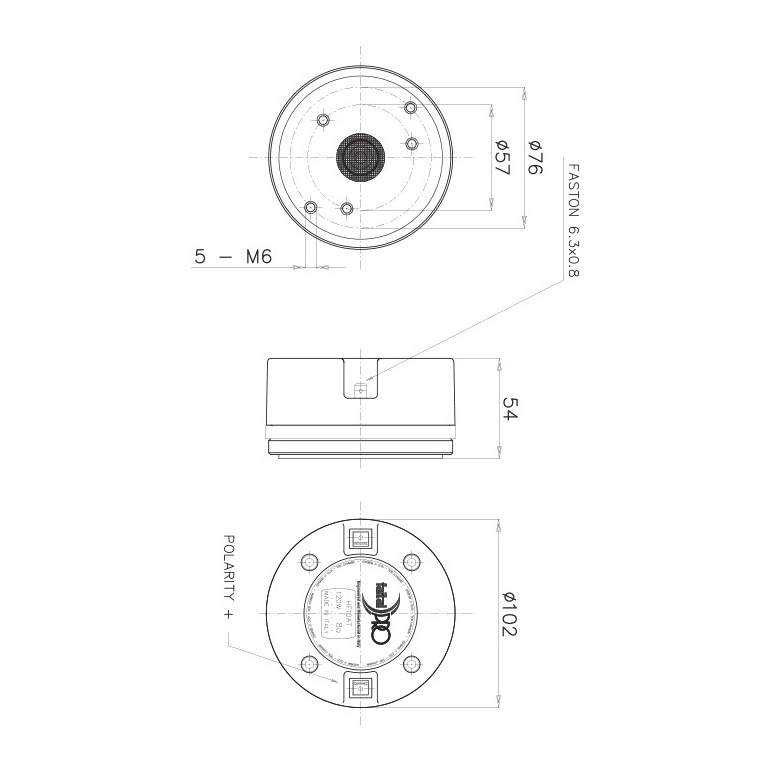 Faital Pro HF10AK 1 inch Compression Driver 60 W 16 Ohm