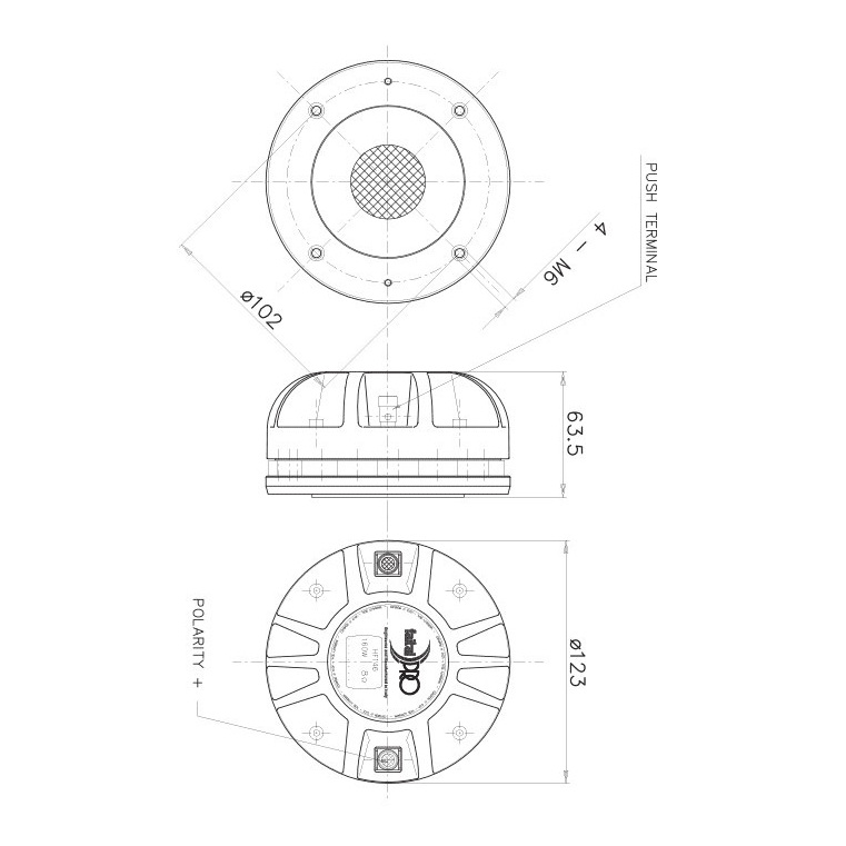 Faital Pro HF146 1.4 inch Compression Driver 80 W 8 Ohm