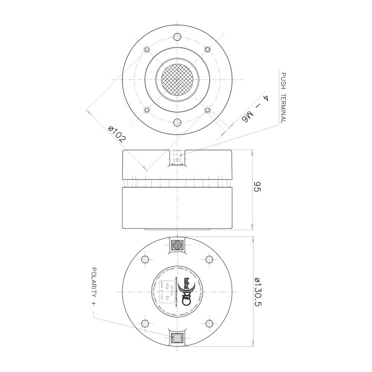 Faital Pro HF200 2 inch Compression Driver 70 W 8 Ohm