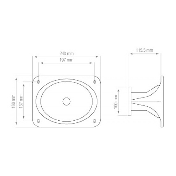 Fane ELH-003 1 inch Bolt On Horn Flare 80 x 60 Dispersion