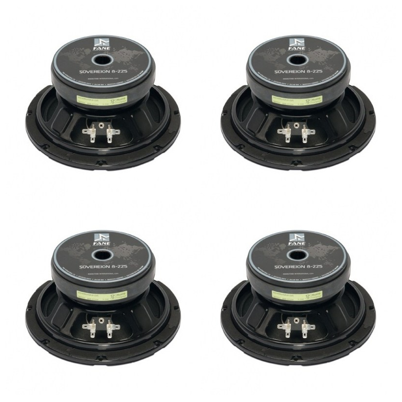 Fane Sovereign 8-225 8 inch 225W 8 Ohm Four Pack