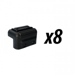 Pack of 8 x Plastic stackable corner - black (large)