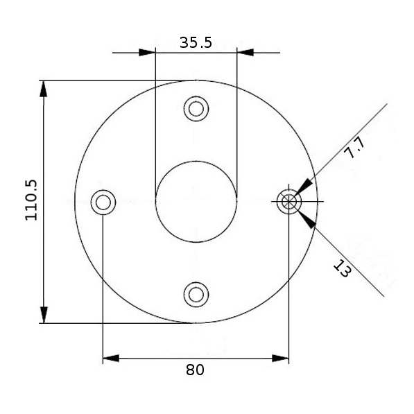 Tuff Cab Speaker Top Hat Mount 35mm 