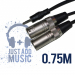 Click to see a larger image of JAM Mini Jack to 2 x XLR Male Cable 0.75m