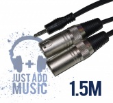 JAM Mini Jack to 2 x XLR Male Cable 1.5m