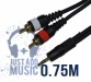 Click to see a larger image of JAM Mini Jack to 2 x RCA Phono Cable Plastic connectors 0.75m