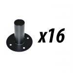 16 Pack of Tuff Cab Internal Steel Top Hat Speaker Mounting Socket 35mm 