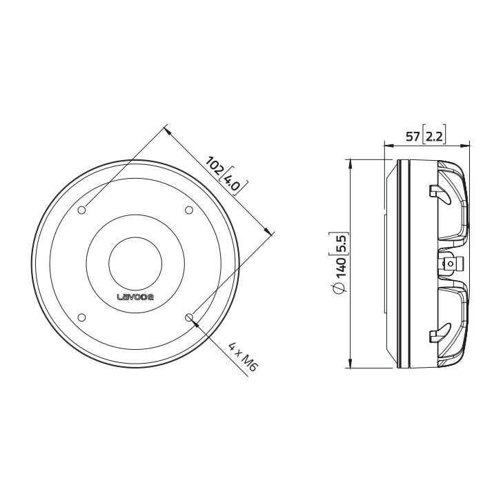 Lavoce DN14.40T - 1.4 inch 130W 8 Ohm Compression Driver