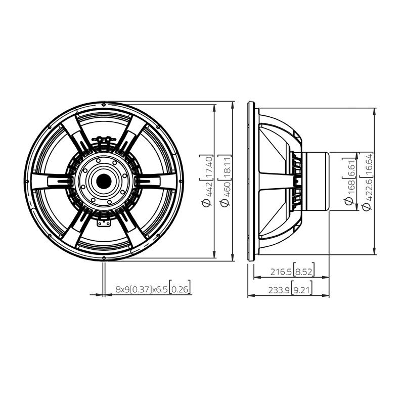 Lavoce SAN184.50 - 18 inch 1700W 8 Ohm Loudspeaker