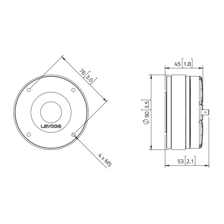 Lavoce DF10.14 - 1 inch 30W 8 Ohm Compression Driver