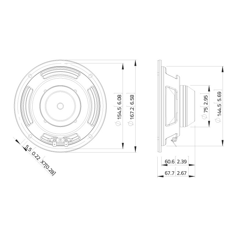 Lavoce WSN061.52 - 6.5 inch 125W 4 Ohm Loudspeaker