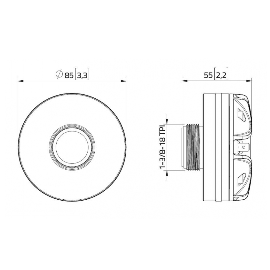 Lavoce DN10.172KS - 1 inch 55W 8 Ohm Compression Driver