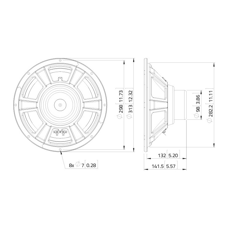 Lavoce NBASS12-30 12 inch  Speaker Driver 400W 16 Ohm