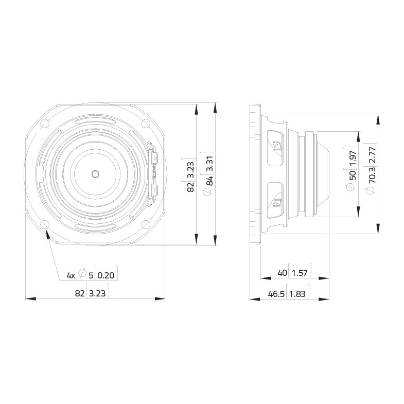 Lavoce FSN030.72 - 3 inch 30W 8 Ohm Loudspeaker