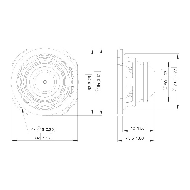 Lavoce FSN030.72 - 3 inch 30W 16 Ohm Loudspeaker