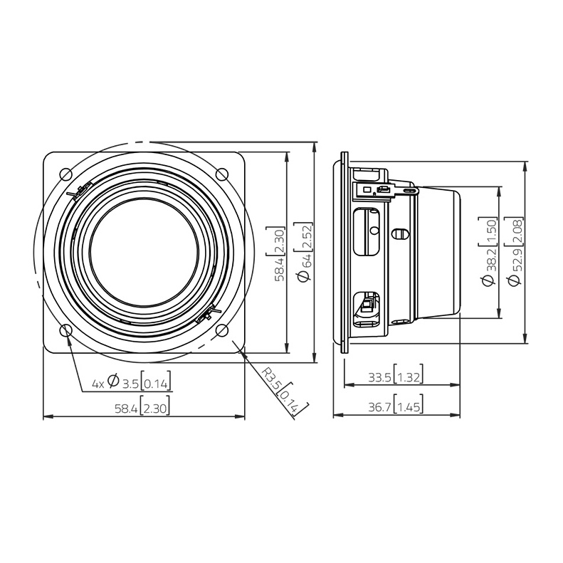 Lavoce FSN021.02 - 2 inch 25W 8 Ohm Loudspeaker