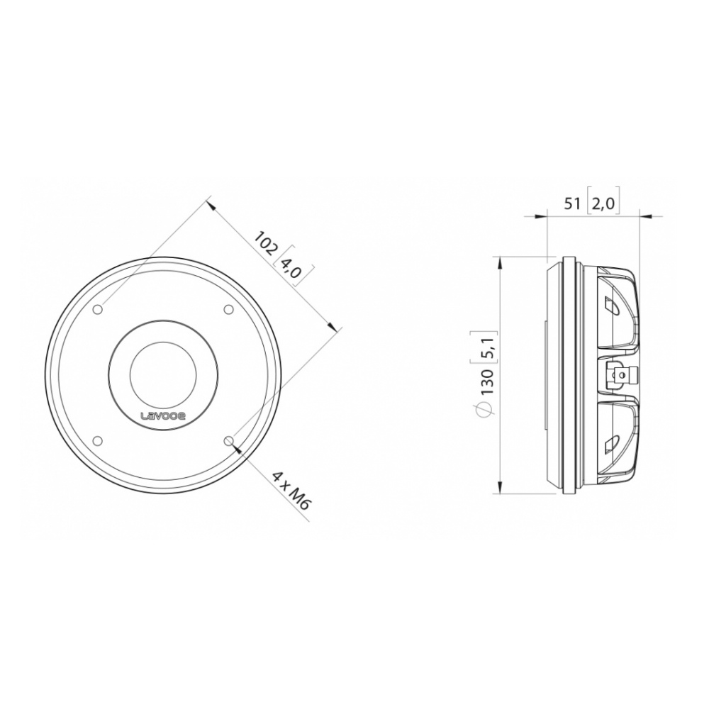 Lavoce DN14.300TK - 1.4 inch 110W 8 Ohm Compression Driver