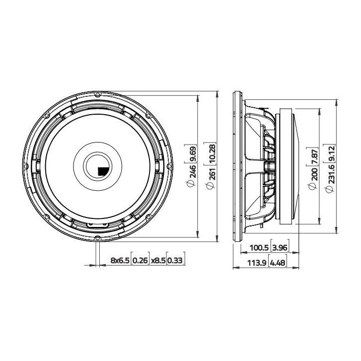 Lavoce MAF103.00 - 10 inch 350W 8 Ohm Loudspeaker