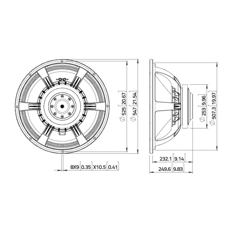 Lavoce SAF214.50 21 inch Speaker Driver 2000W 8 Ohm