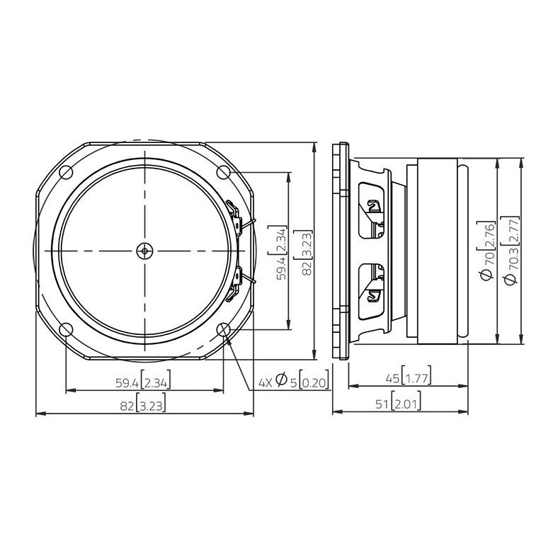 Lavoce WSF030.70 3 inch Speaker Driver 30W 8 Ohm