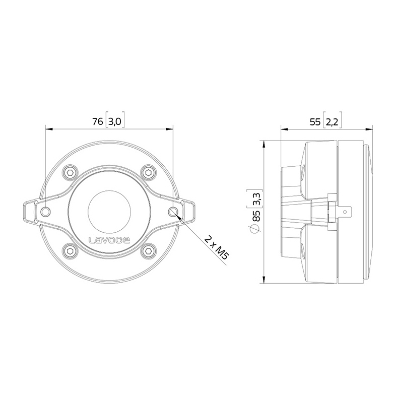 Lavoce DF10.101LM - 1 inch 15W 8 Ohm Compression Driver