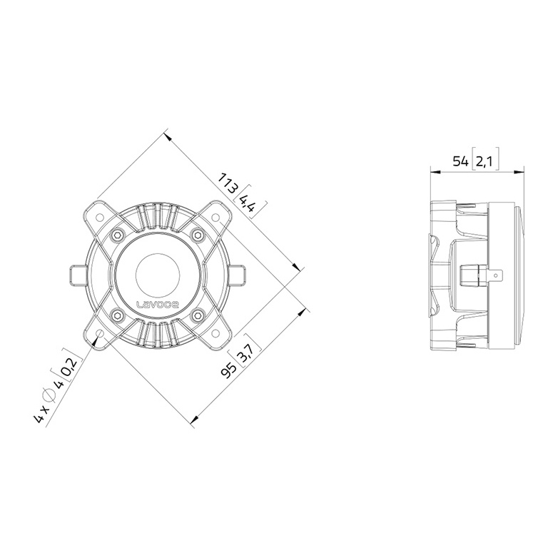 Lavoce DF10.10L - 1 inch 20W 8 Ohm Compression Driver