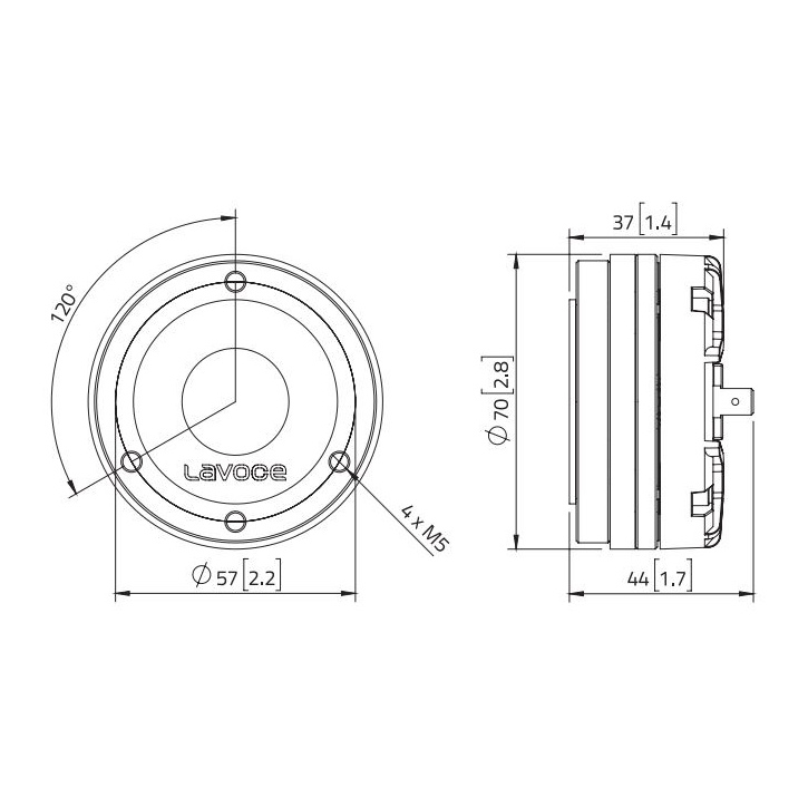 Lavoce DN10.14 1 inch  Compression Driver 30W 8 Ohm