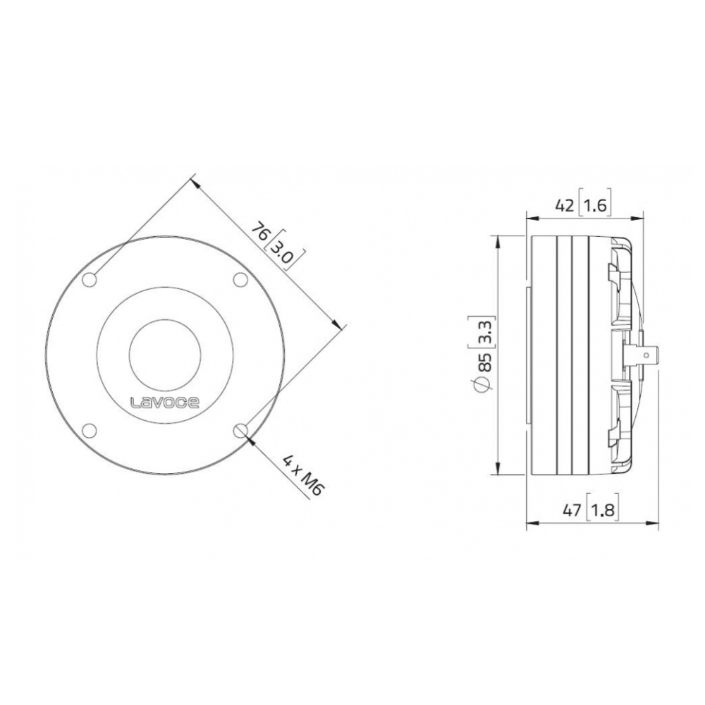 Lavoce DN10.17 1 inch  Compression Driver 55W 8 Ohm