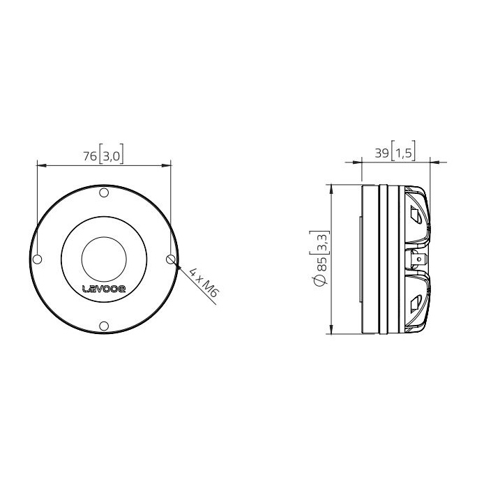 Lavoce DN10.172K 1 inch  Compression Driver 55W 8 Ohm