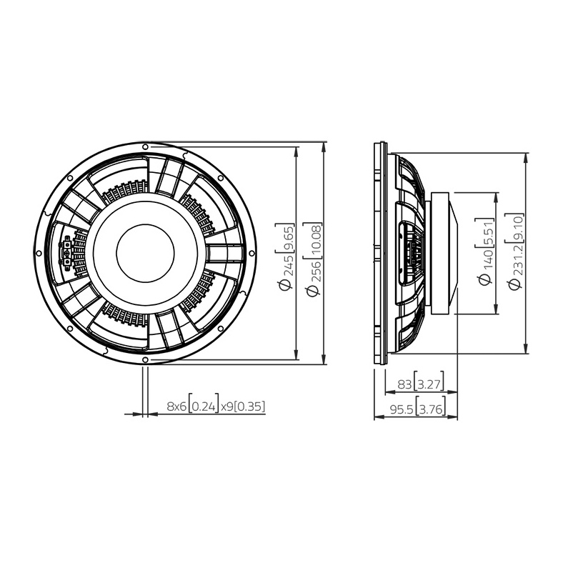 Lavoce SSF102.40 - 10 inch 250W 8 Ohm Loudspeaker