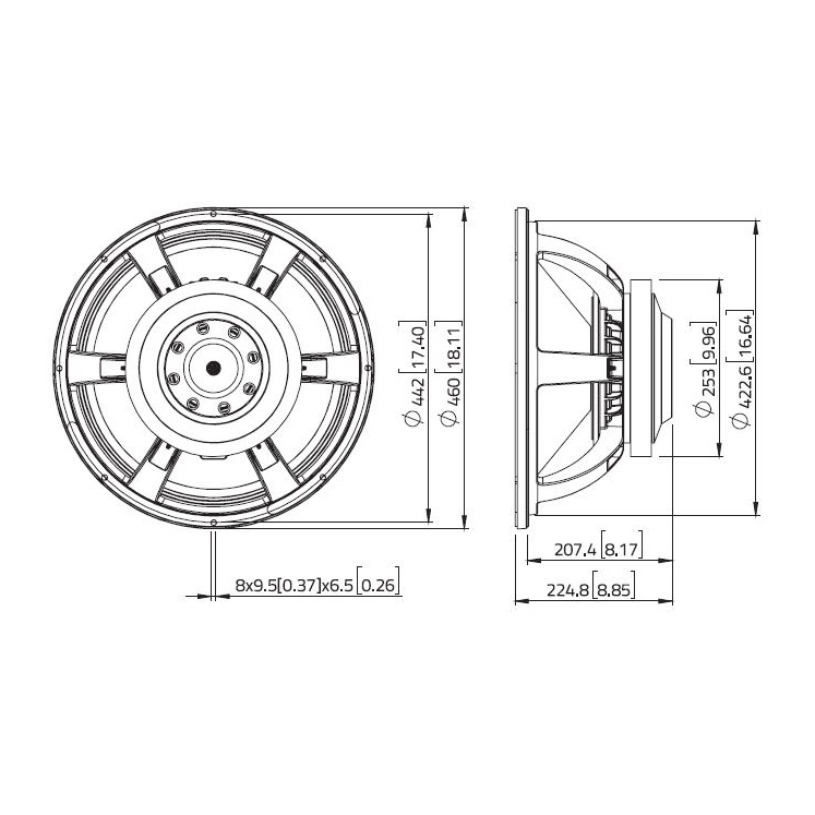 Lavoce SAF184.50 - 18 inch 1800W 8 Ohm Loudspeaker