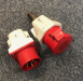 Click to see a larger image of 2pcs  415V 16a 3ph male and female surface-mount sockets *EX-INSTALL* 
